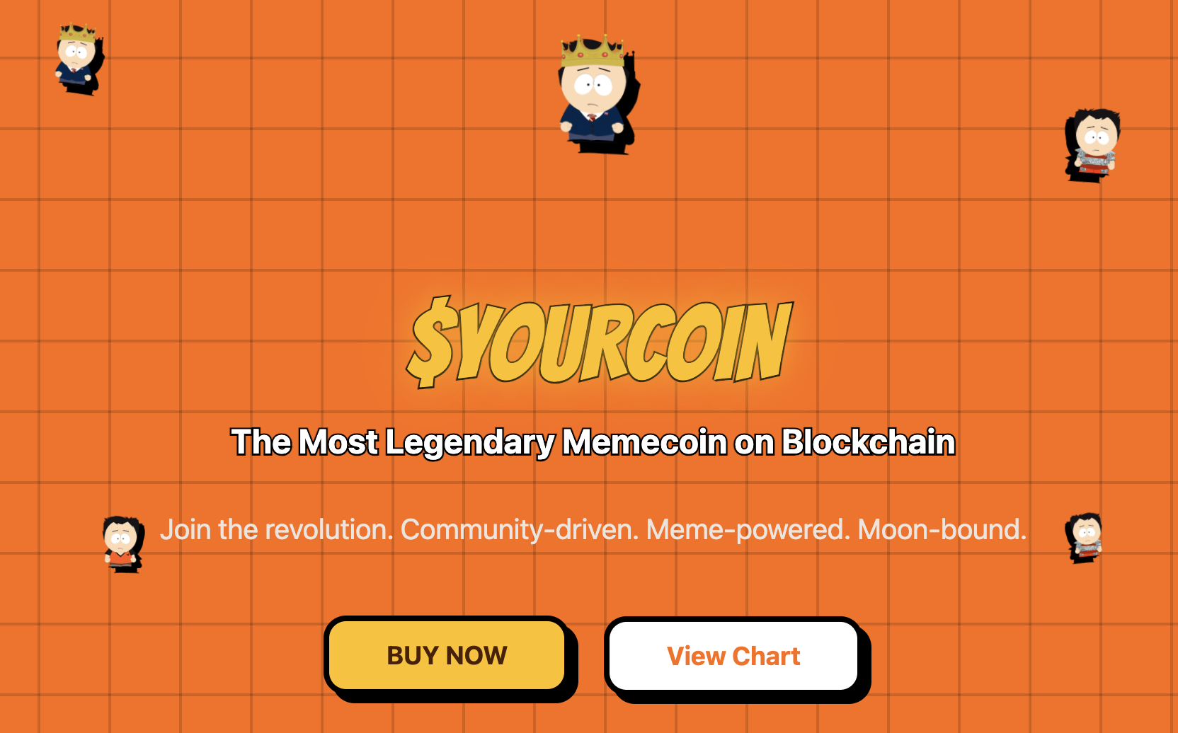 Web3 meme coin landing page